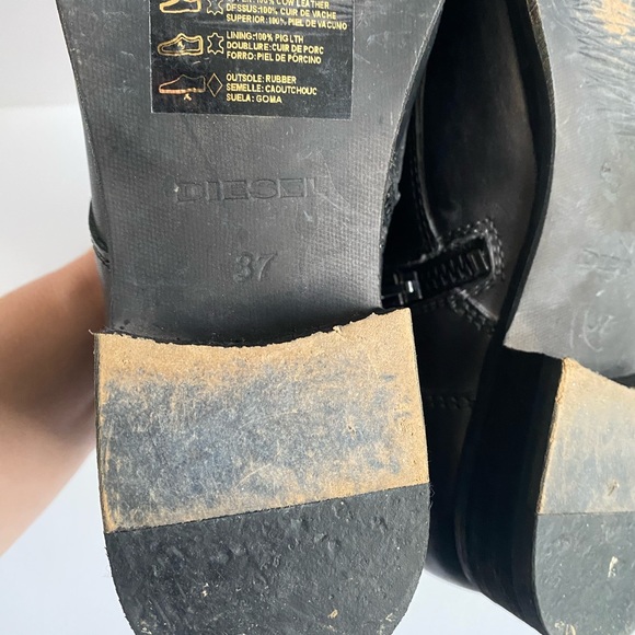 Diesel Black & gray Ombré Distressed size 6.5 EU 37 boots In amazing condition - Picture 7 of 8